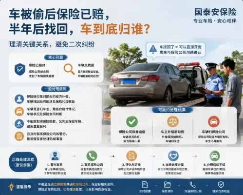 车被偷后保险已经赔了，半年后警方又把车找回来，这辆车还能直接开回家吗？