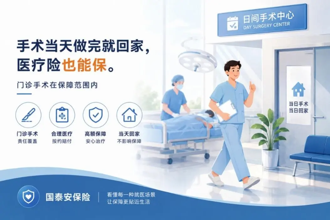 手术当天做完就回家，没住院的费用医疗险能报吗？(图1)